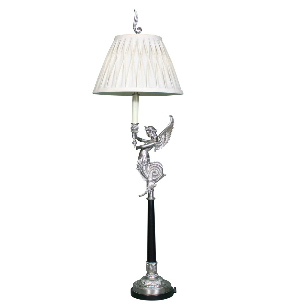 Empire Style Winged Mermaid Desk Lamp