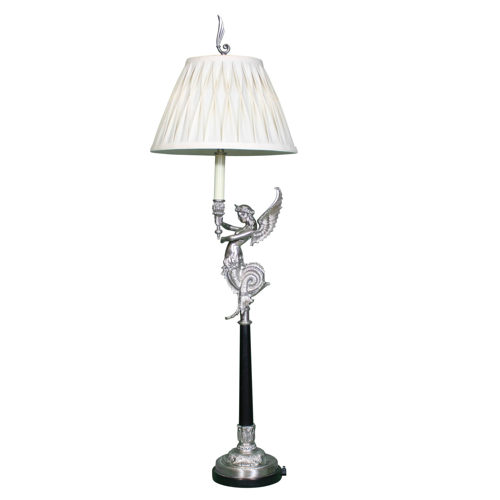 Empire Style Winged Mermaid Desk Lamp